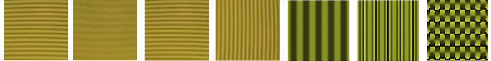 1×4、2×2級聯(lián)光柵分束器中一級、二級光柵在線偏振光下形貌